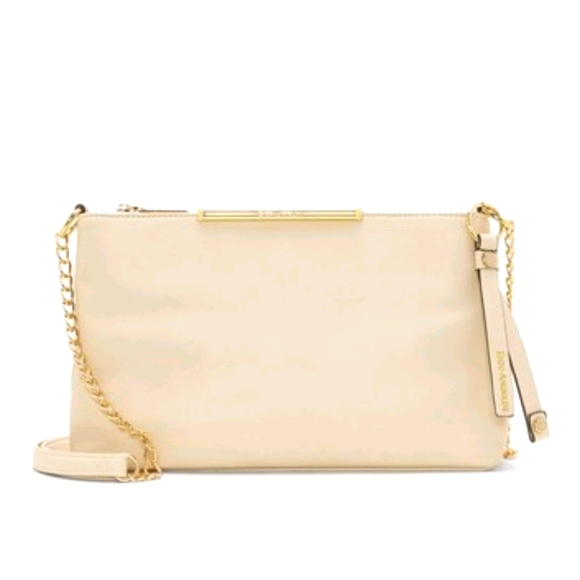 Enzo Angiolini Cami Crossbody Bag Tapioca with Gold Chain NWT - Picture 1 of 14